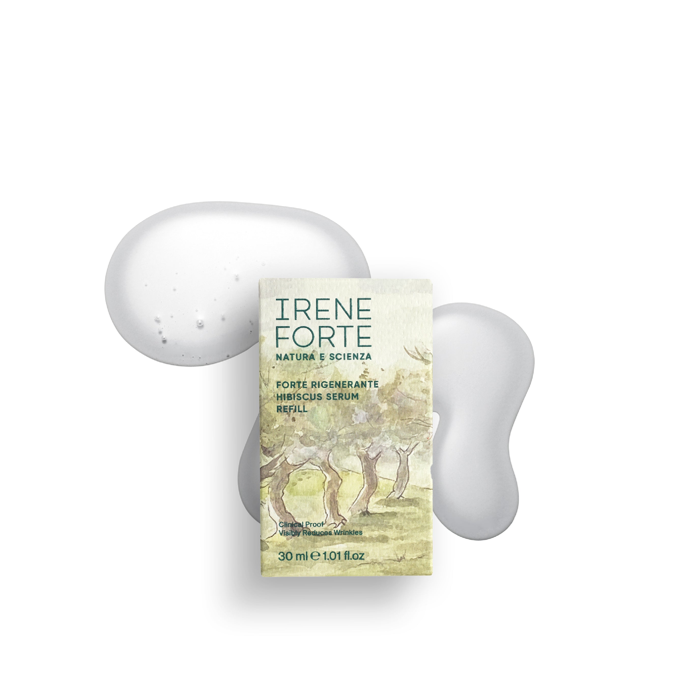 Hibiscus Serum refill packaging box on a white background