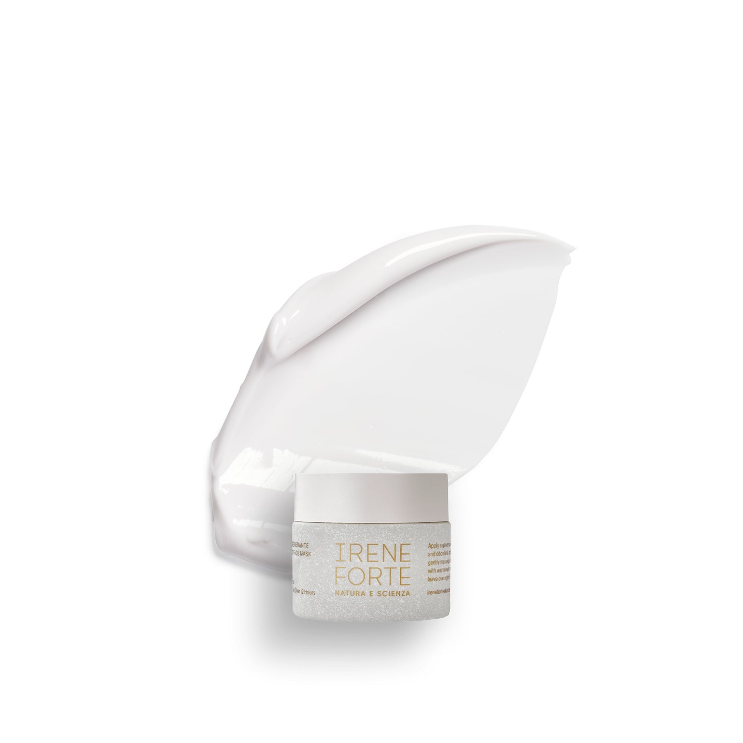 White skincare product with &